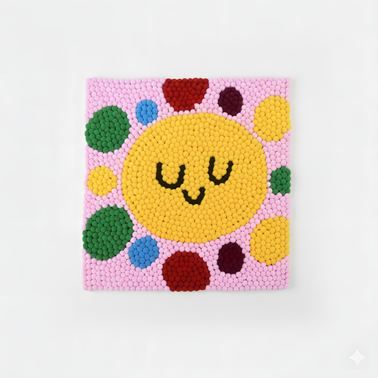 Pompom Ball Mosaic Art